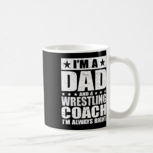 Pappa Wrestling Coach Coacher Fars dag Shirts Gif Kaffemugg