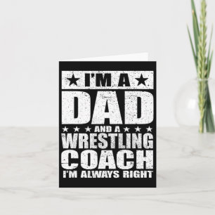 Pappa Wrestling Coach Coacher Fars dag Shirts Gif Kort