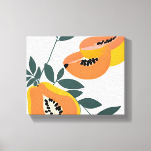 PAPPA-YAY! Tropisk frukt Papaya Canvastryck