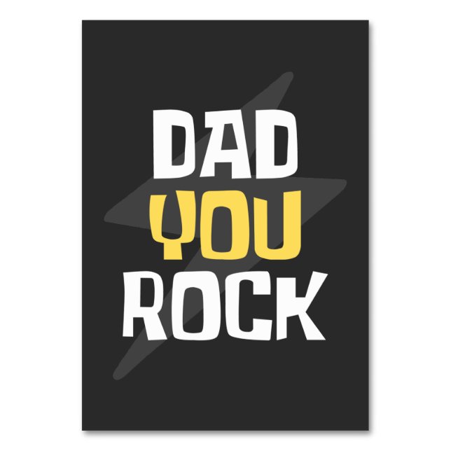 Pappa You Sten - Fars dag / födelsedagspresent Bordsnummer (Framsidan)