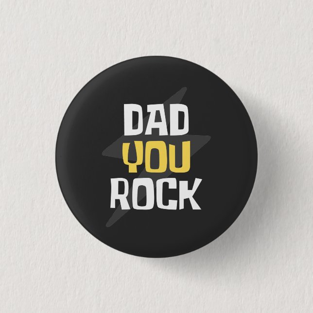 Pappa You Sten - Fars dag / födelsedagspresent Knapp (Framsida)