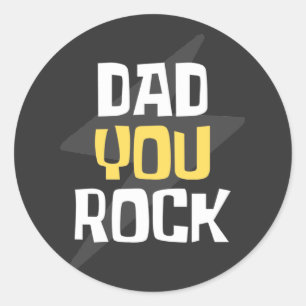 Pappa You Sten - Fars dag / födelsedagspresent Runt Klistermärke