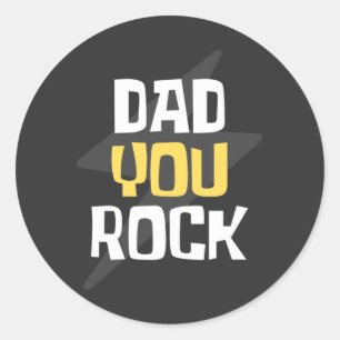 Pappa You Sten - Fars dag / födelsedagspresent Runt Klistermärke