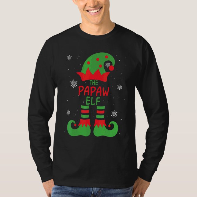 Pappaälg Familj Matchande Grupp Julkläder  T Shirt (Framsida)