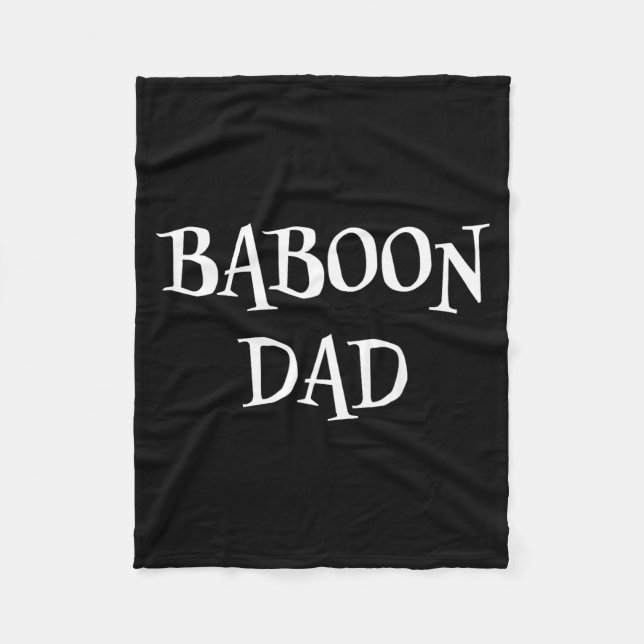Pappababoons Pappa Rolig Söt Halloween Baboon Älsk Fleecefilt (Framsidan)