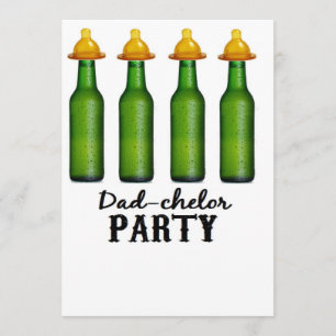 Pappababy shower - inbjudan för Dadchelor