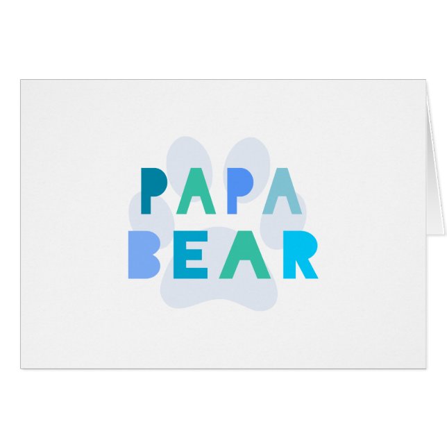 Pappabjörn Hälsningskort (Framsidan Horizontal)