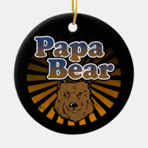 Pappabjörn, kall fars dagvintageLook Julgransprydnad Keramik