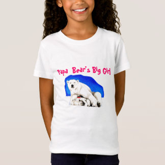 Pappabjörn stora flicka tee shirt