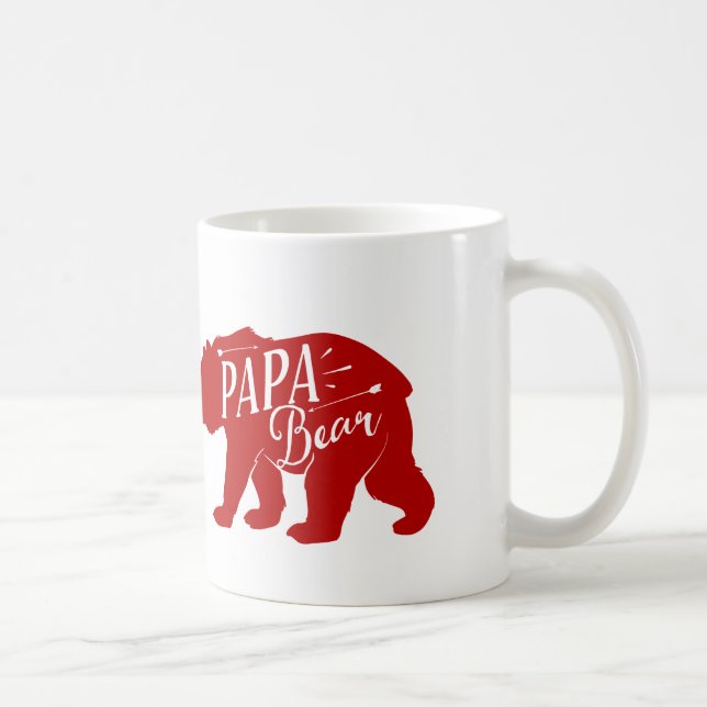 Pappabjörnmugg, pappabjörnkopp, pappa eller kaffemugg (Höger)
