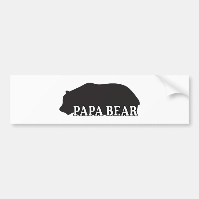 PappabjörnSilhouette Bildekal (Framsidan)