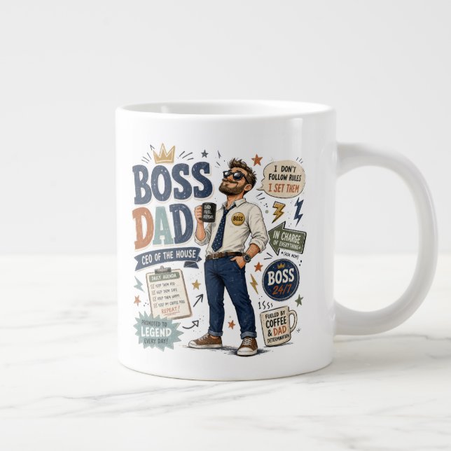 Pappaboss  jumbo mugg (Höger)