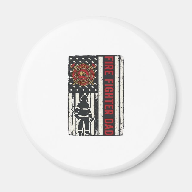 Pappabrandman Distressed Flagga Vektordesign_1 Magnet (Framsidan)