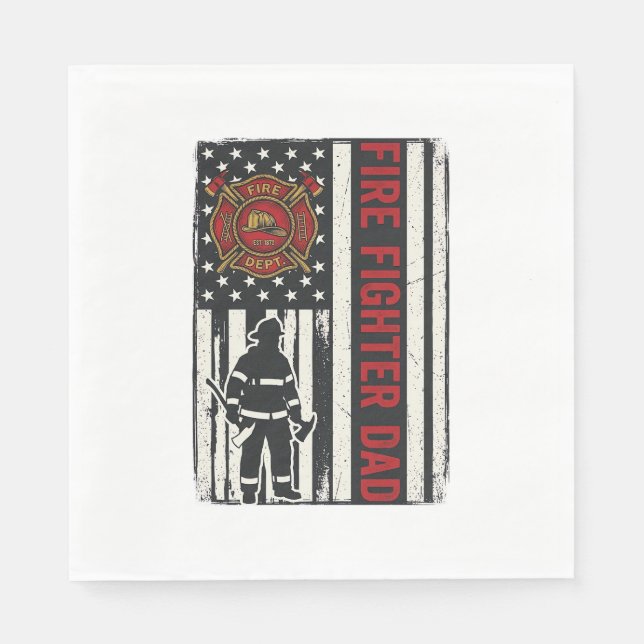 Pappabrandman Distressed Flagga Vektordesign_1 Pappersservett (Framsidan)