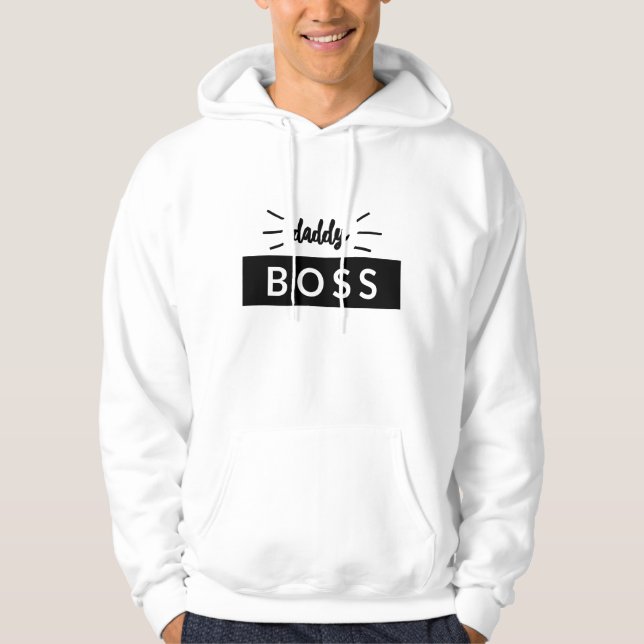 Pappachefmanar koordinerande typografi hoodie (Framsida)