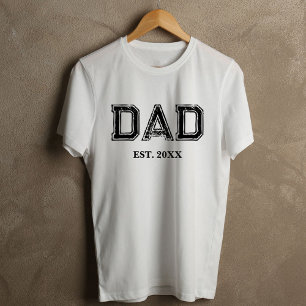 Pappacitat Vintage Sportig Typografi Fars Dag T Shirt