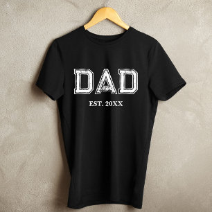 Pappacitat Vintage Sportig Typografi Fars Dag T Shirt