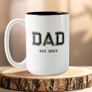 Pappacitat Vintage Sportig Typografi Fars Dag Två-Tonad Mugg