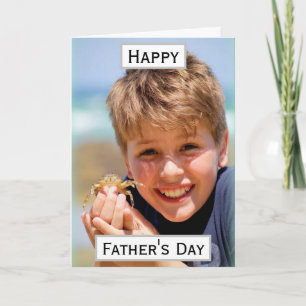 Pappadagen Bästa Pappa Någonsin Barn Foto Kort
