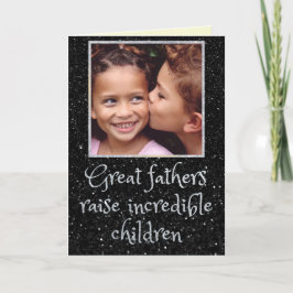 Pappadagens glitterfotokort kort