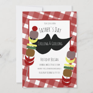 Pappadagens grillfest Picknick Avslappnad grillnin Inbjudningar