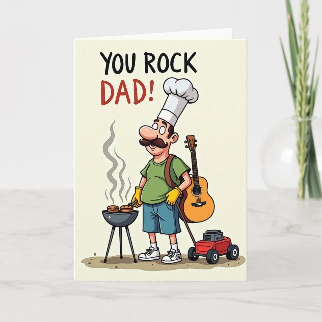Pappadagens Illustrationskort Kort (Framsida)