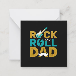 Pappadagens Rock And Roll Pappa Anteckningskort