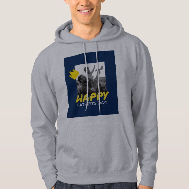 Pappadagens Tröja Hoodie Grå (Framsida)