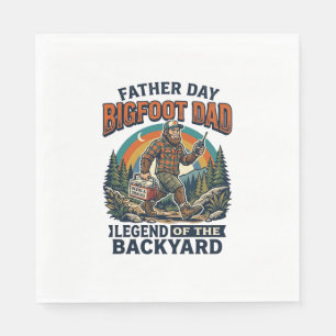Pappadags Bigfoot Pappa Tröja Snacks Hjälte Roligt Pappersservett