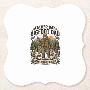 Pappadags Bigfoot Pappa Tröja Woodland Papa Retro Underlägg Papper
