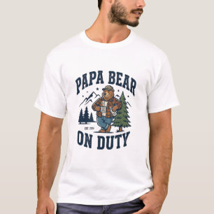 Pappadags Pappa Björn På Duty Tröja Rolig Djur Pap