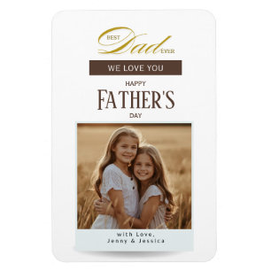 Pappadagspresent Bästa Pappa Nånsin Foto Magnet
