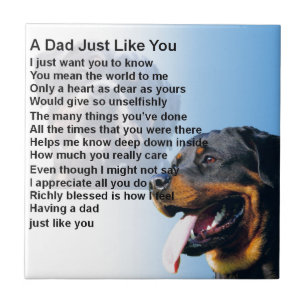Pappadikt - Rottweiler design Kakelplatta