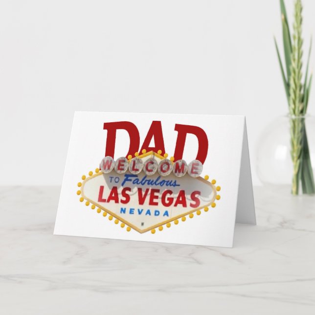 PAPPAfars dag- eller födelsedagLas Vegas kort (Framsida)