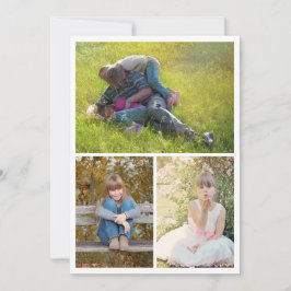 Pappafotocollage Tre bilder Fars dag-kort