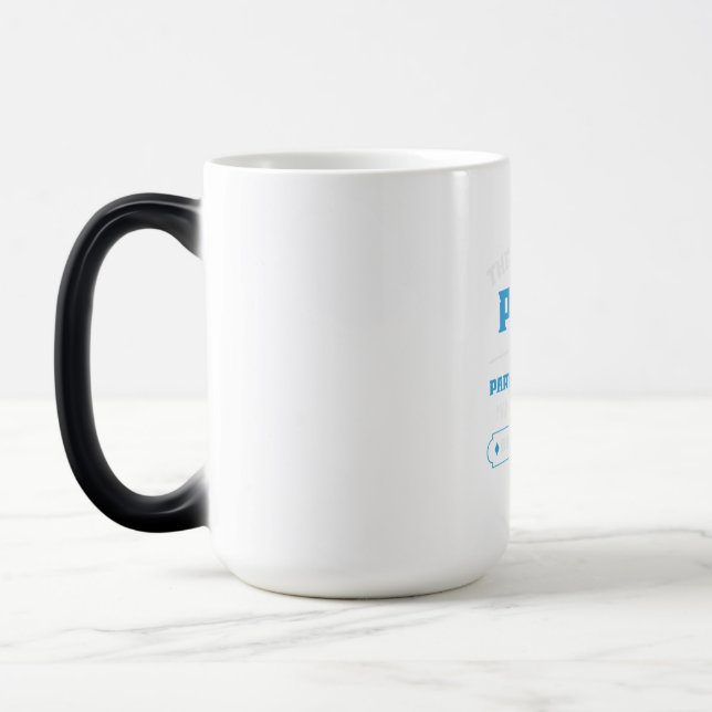 Pappagåva De Kallar Mig Pappa Magisk Mugg (Vänster)