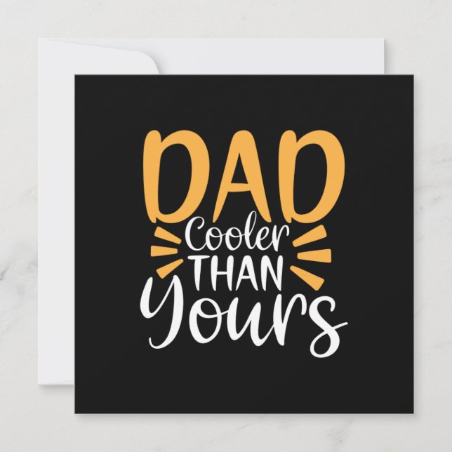 Pappagåva Min pappa är coolare än din Inbjudningar (Framsida)