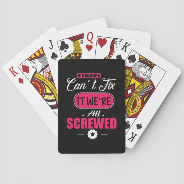 Pappagåva om farfar inte kan fixa casinokort (Baksidan)