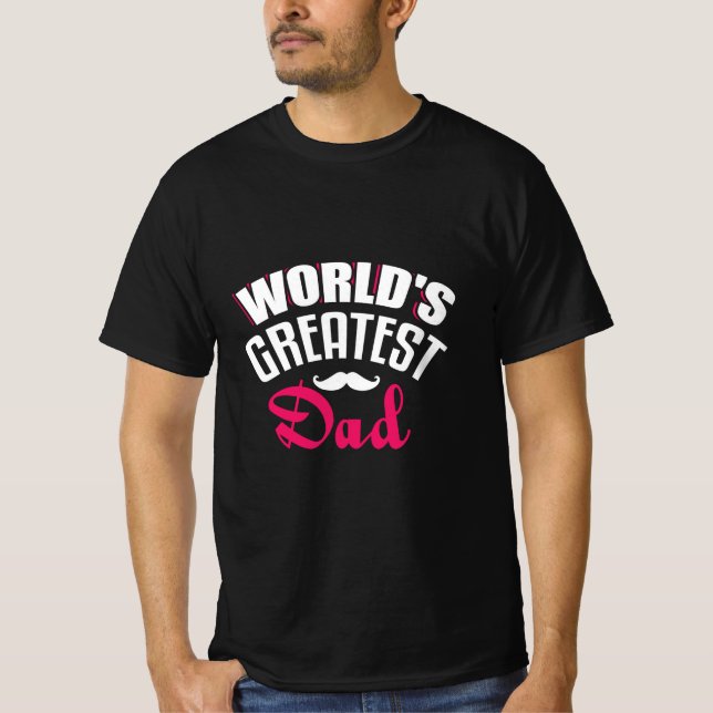 Pappagåva Världens bästa pappa T Shirt (Framsida)