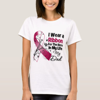 Pappahjälte i min cancer för livhuvudnacke t-shirt