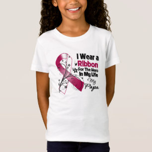 Pappahjälte i min cancer för livhuvudnacke t-shirt