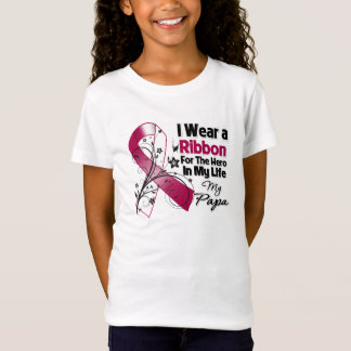 Pappahjälte i min cancer för livhuvudnacke t-shirt