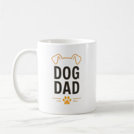 Pappahund med tass Enkel design för hunälskare Kaffemugg