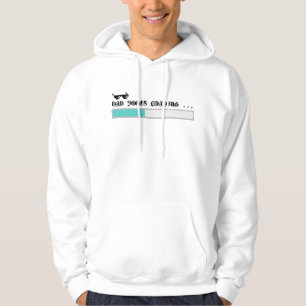 "Pappajokes laddar..." Pixeltypografi Pappa Hoodie