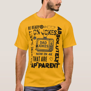 Pappajokes nu i 4K Retro TV Rolig fadersdag T Shirt