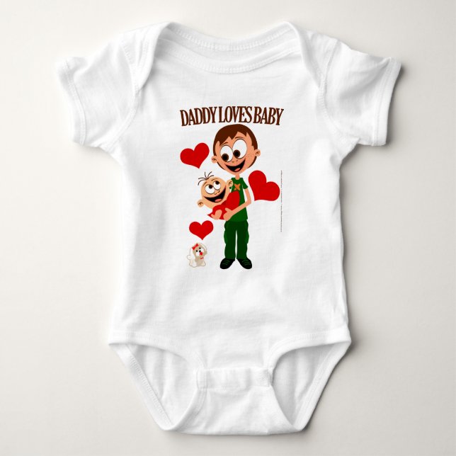 Pappakärlekbaby - baby förkroppsligar 01 - vit t shirt (Framsida)