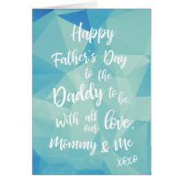 Pappakort till fars dag från mamma och bebis hälsningskort