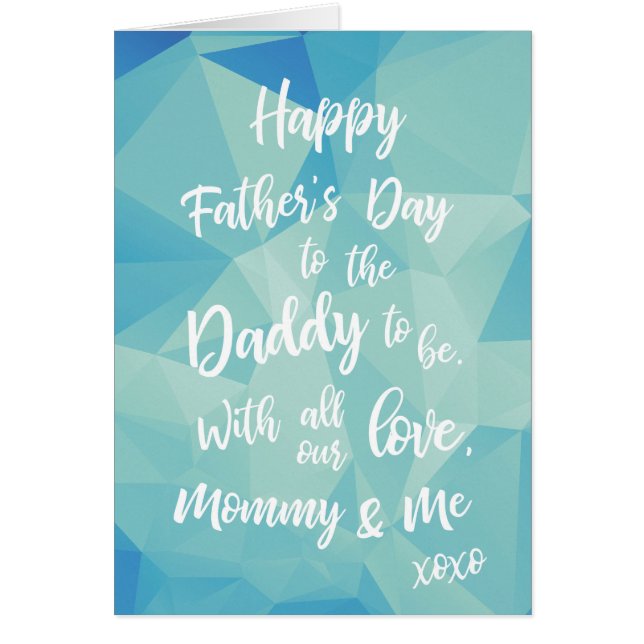 Pappakort till fars dag från mamma och bebis hälsningskort (Framsidan)