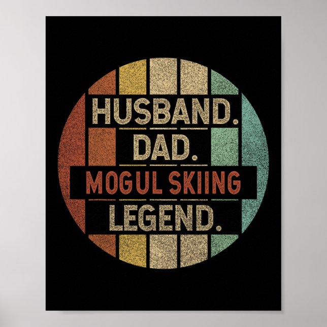 Pappaledare Mogul Skidåkning Legend Vintage  Poster (Framsidan)