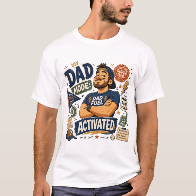 Pappamodus aktiverad t shirt (Framsida)